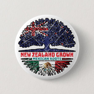 Mexiko Neuseeländischer Baumstamm Button