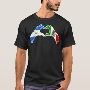 Mexiko Nicaragua Flagge Mexikanisches Nicaragua He T-Shirt