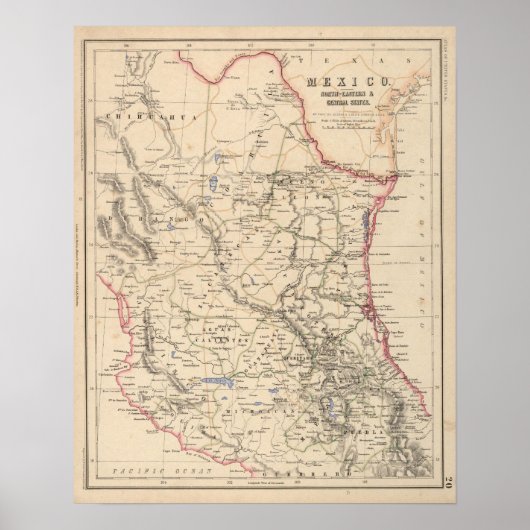 Mexiko Nordost- und Mittelmeer-Staaten Poster (Vorne)