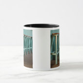 Mexiko, Oaxaca, grünes Bar petzt Linie Wand Tasse (Zentrum)