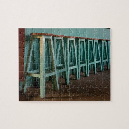 Mexiko, Oaxaca, Mauer der grünen Bar Puzzle (Horizontal)