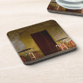 Mexiko, Oaxaca, Nachmittagssonnenlichtbalkon von Getränkeuntersetzer (Linke Seite)