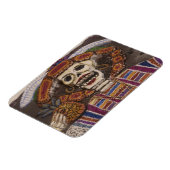 Mexiko, Oaxaca. Sand tapestry (tapete de arena) Magnet (Linke Seite)