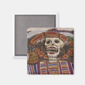 Mexiko, Oaxaca. Sand tapestry (tapete de arena) Magnet (Vorderseite/Rückseite)