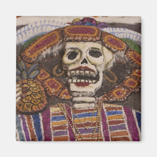 Mexiko, Oaxaca. Sand tapestry (tapete de arena) Magnet