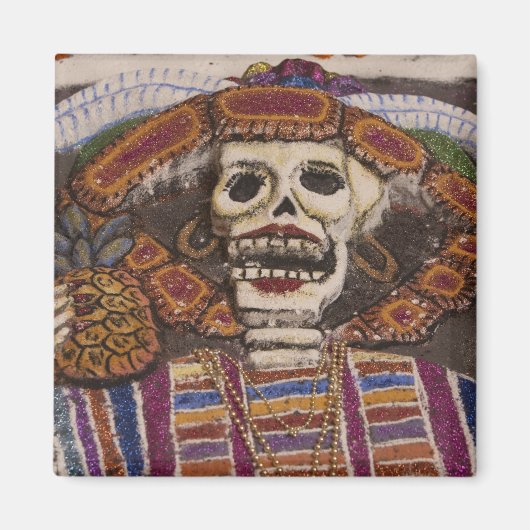 Mexiko, Oaxaca. Sand tapestry (tapete de arena) Magnet (Vorne)