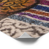 Mexiko, Oaxaca. Sand tapestry (tapete de arena) Poster (Ecke)