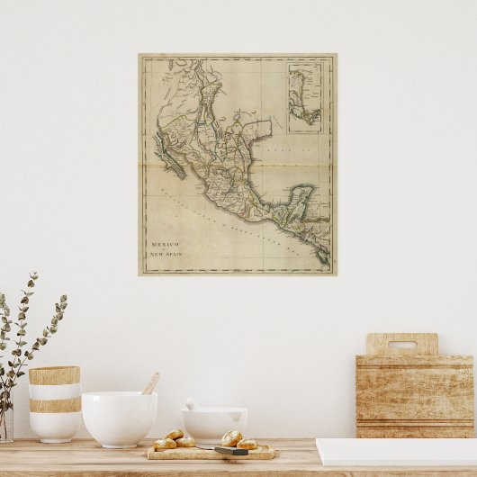Mexiko oder neues Spanien Poster (Küche)