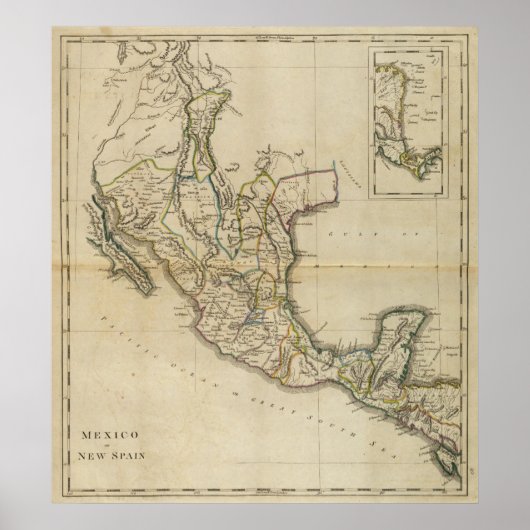 Mexiko oder neues Spanien Poster (Vorne)