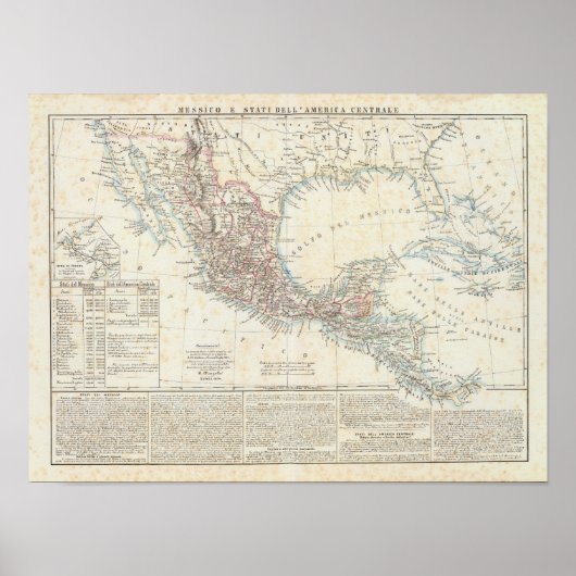 Mexiko, Panama, Zentralamerika Poster (Vorne)