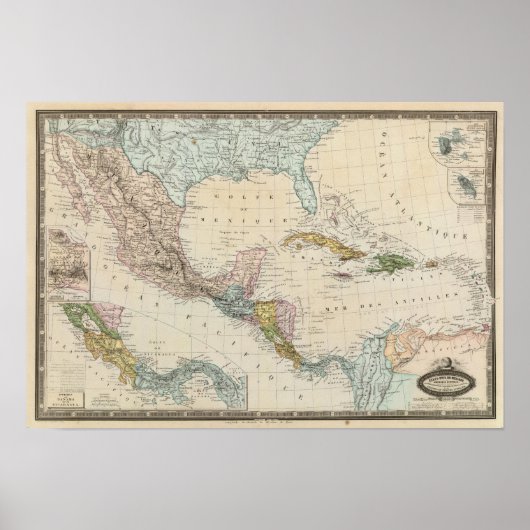 Mexiko, Panama, Zentralamerika Poster (Vorne)