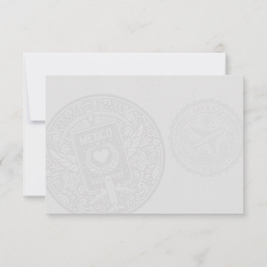 Mexiko-Pass RSVP Karte (Rückseite)