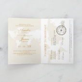 Mexiko-Passport-Hochzeit in Urlaubsort Einladung (Innenseite)