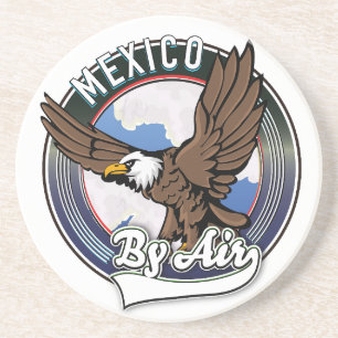 Mexiko per Flugreise-Patch. Getränkeuntersetzer