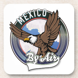 Mexiko per Flugreise-Patch. Getränkeuntersetzer