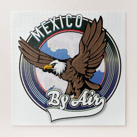 Mexiko per Flugreise-Patch. Puzzle (Vertikal)