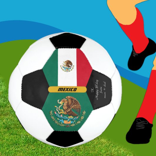 Mexiko Personalisiert, Flagge, Foto Fußball-Ball Fußball