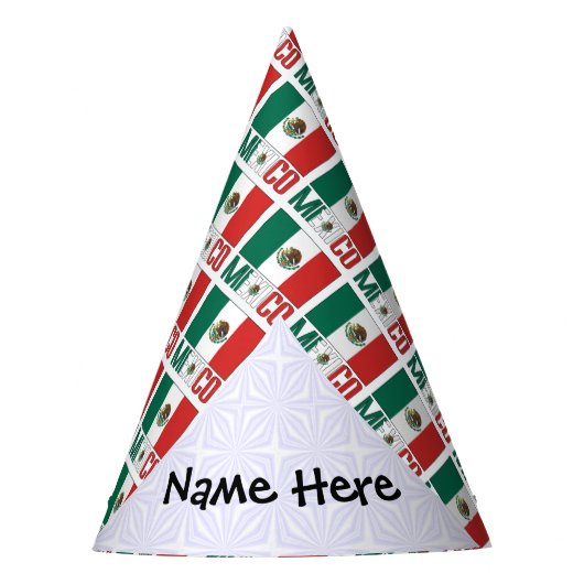 Mexiko - Personalisierte mexikanische Flagge Partyhütchen (Vorderseite)