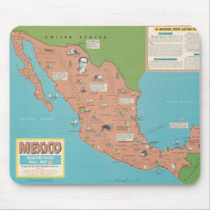 Mexiko - Planstelle "Headline Focus Wall Map" Mousepad