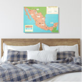 Mexiko - Planumriss Leinwanddruck (Insitu (Schlafzimmer))