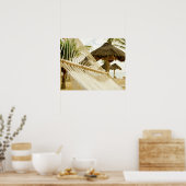 Mexiko, Playa del Carmen, Hängematte am Strand Poster (Küche)