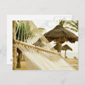 Mexiko, Playa del Carmen, Hängematte am Strand Postkarte (Vorne/Hinten)
