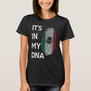 Mexiko-Proud-Flaggenstaat-DNA-Flagge T-Shirt