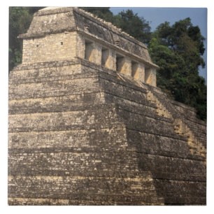 Mexiko, Provinz Chiapas, Palenque. Tempel 2 Fliese
