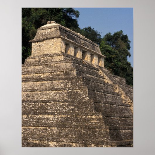 Mexiko, Provinz Chiapas, Palenque. Tempel 2 Poster (Vorne)