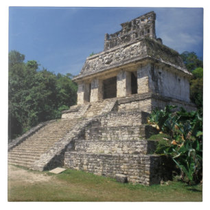 Mexiko, Provinz Chiapas, Palenque. Tempel des Fliese