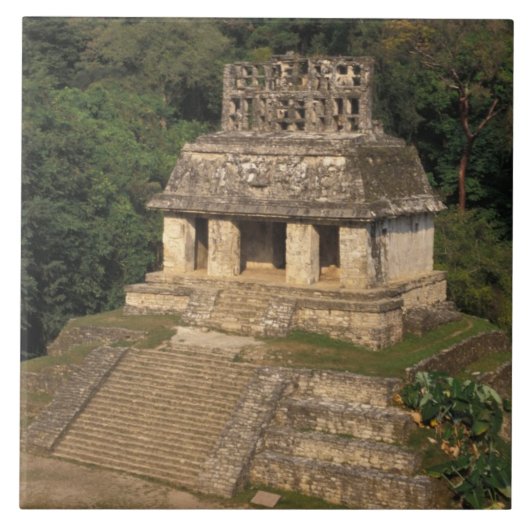 Mexiko, Provinz Chiapas, Palenque, Tempel Fliese (Vorderseite)