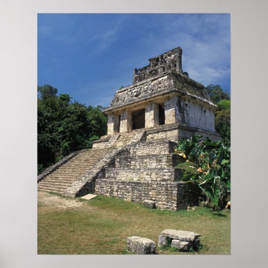Mexiko, Provinz Chiapas, Palenque. Tempel Poster (Vorne)