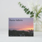 Mexiko Puerta Vallarta Sonnenuntergang Urlaub Postkarte (Stehend Vorderseite)