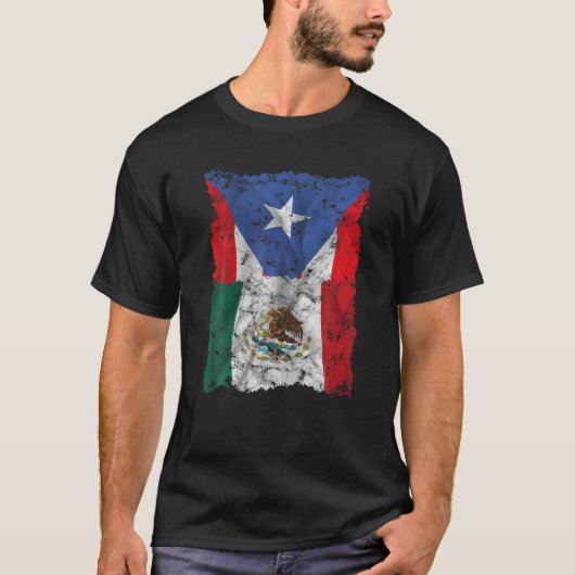 Mexiko Puerto Rico Flag Mexikanischer Puerto Rican T-Shirt (Vorderseite)