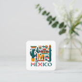 MEXIKO QUADRATISCHE VISITENKARTE (Stehend Vorderseite)