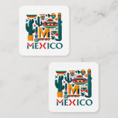 MEXIKO QUADRATISCHE VISITENKARTE (Vorne/Hinten)