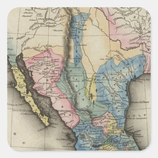 Mexiko Quadratischer Aufkleber (Vorderseite)