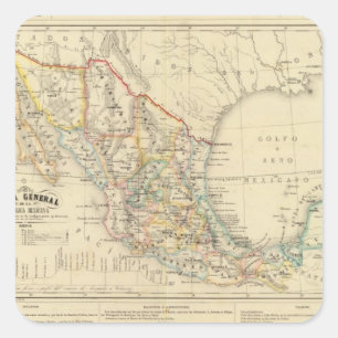 Mexiko Quadratischer Aufkleber