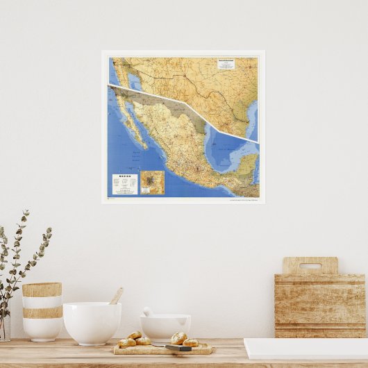 Mexiko-Referenzkarte - 1993 Poster (Küche)