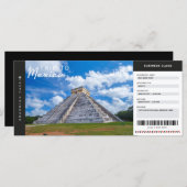 Mexiko Reise Boarding Pass Reisepass Ticket (Vorne/Hinten)
