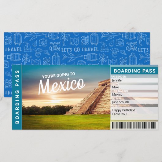 Mexiko - Reise - Geschenkkarte (Vorne/Hinten)