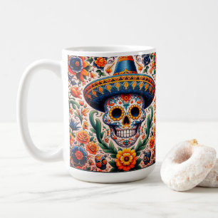 Mexiko Reisen Vintag Retro Candy Skull Kaffeetasse