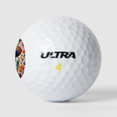 Mexiko | Reisen Vintager Retro-Zuckerschädel Golfball (Logo)