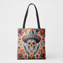 Mexiko | Reisen Vintager Retro-Zuckerschädel Tasche