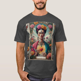 Mexiko Reisen Vintager Zuckerschädel und Frida Kah T-Shirt