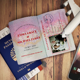 Mexiko Reisepass Hochzeit speichern Datum Einladung