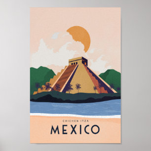 Mexiko Reiseplakat Chichen itza Poster