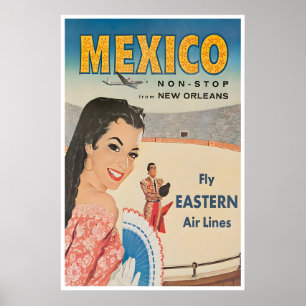 Mexiko-Reiseplakat Mexikanischer Druck Eastern Mat Poster