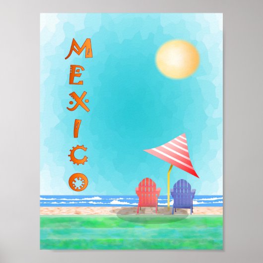 Mexiko Reiseplakat Poster (Vorne)