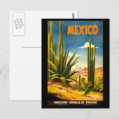 Mexiko Reiseplakat Postkarte (Vorne/Hinten)